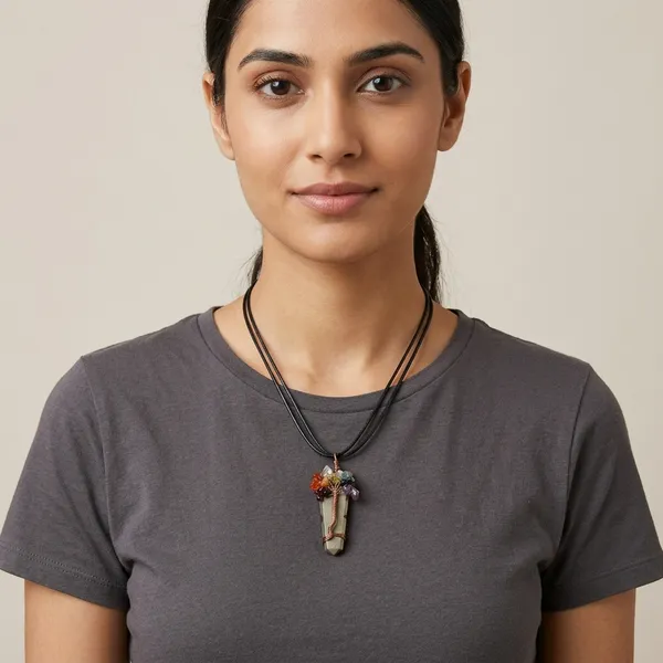 Tof_Bullet_Shape_Necklace_Metallic