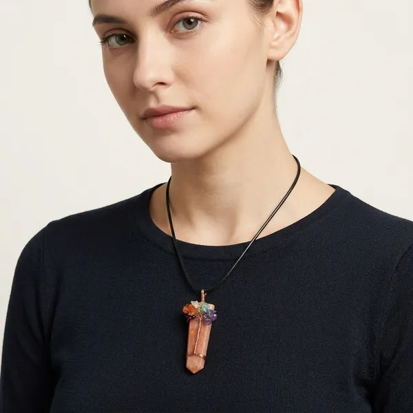 Tof_Bullet_Shape_Necklace_Peach_Moonstones