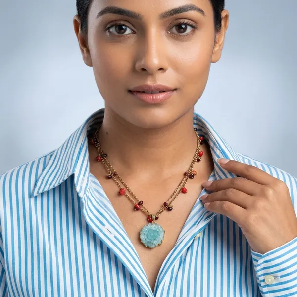 Drama_Layer_Red_Green_Simple_Necklace