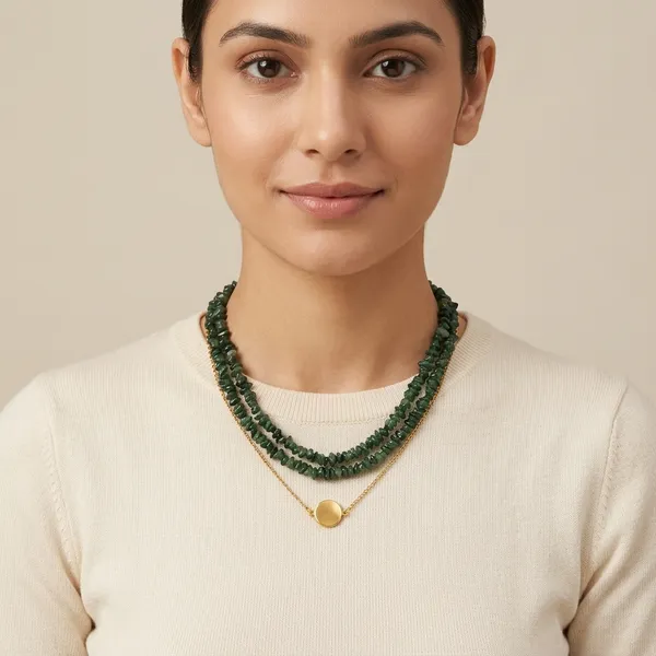 Minimal_Style_Coin_Layer_Neckpieces_Dark_Green