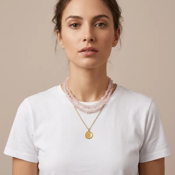 Minimal_Style_Coin_Layer_Neckpieces_Rose_Quartz_Pink