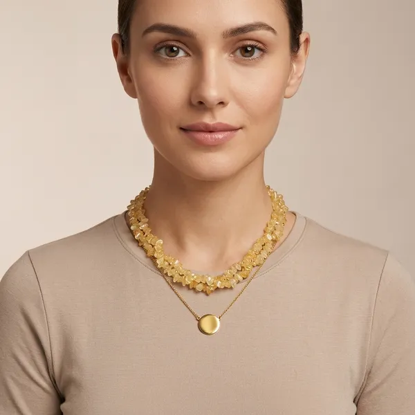 Minimal_Style_Coin_Layer_Neckpieces_Citrine_Yellow