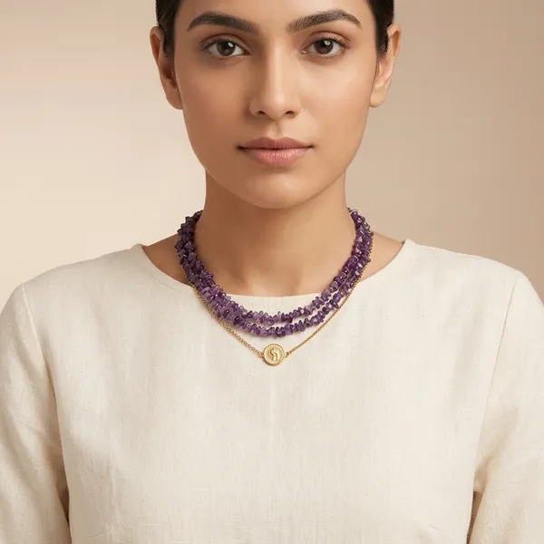 Minimal_Style_Coin_Layer_Neckpieces_Amethyst_Purple
