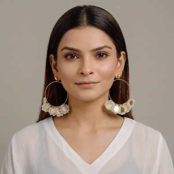 White_Sitara_Coin_Hoop_Earrings