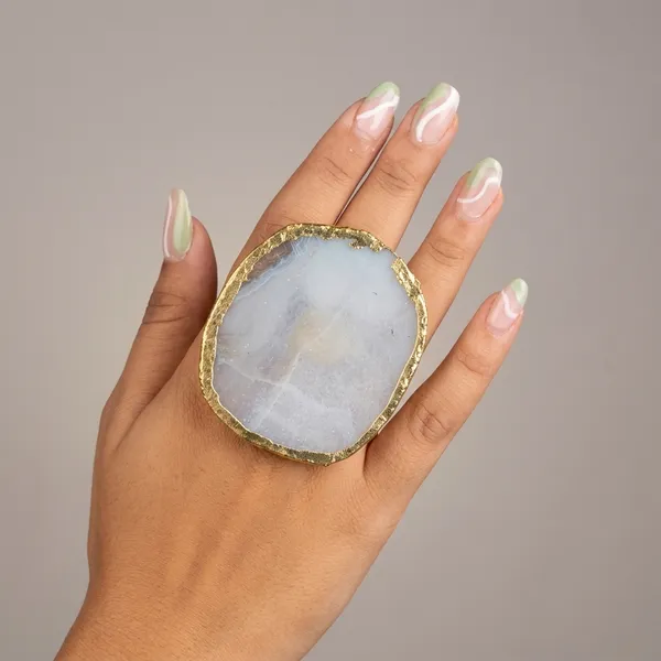 White_Abstract_Stone_Ring_White