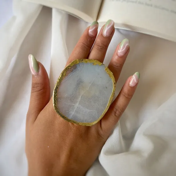 White_Abstract_Stone_Ring_White