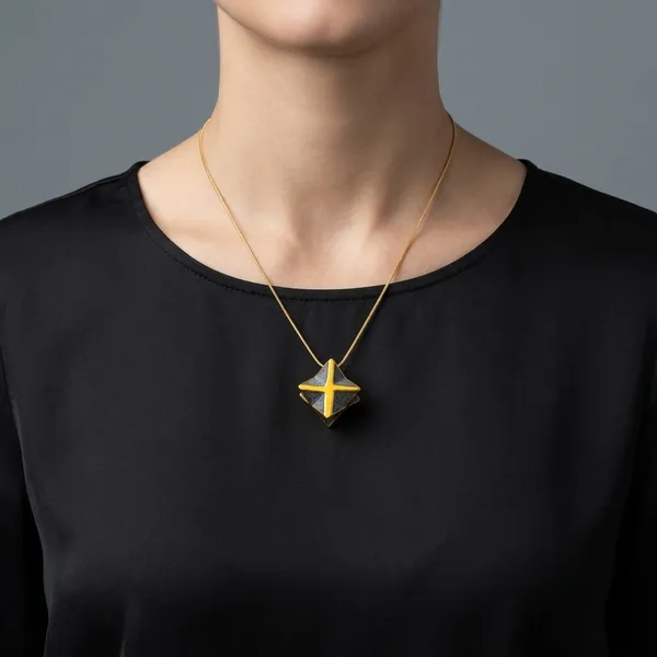 Black_Lucky_Star_Simple_Necklace