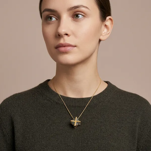 Black_Lucky_Star_Simple_Necklace