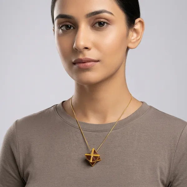Bright_Brown_Star_Simple_Necklace