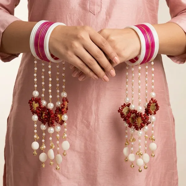 Classic_Indian_Bridal_Kaleera_With_Danglers_Rose_Quartz_Pink