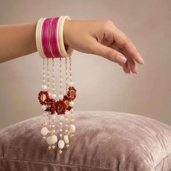 Classic_Indian_Bridal_Kaleera_With_Danglers_Rose_Quartz_Pink