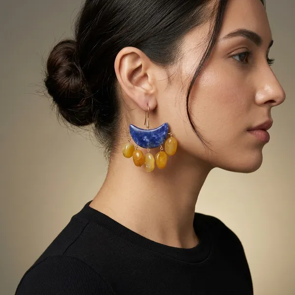 Chandelier_Si_Ruchi_Earrings_Amethyst_With_Pearls_Danglers_Blue