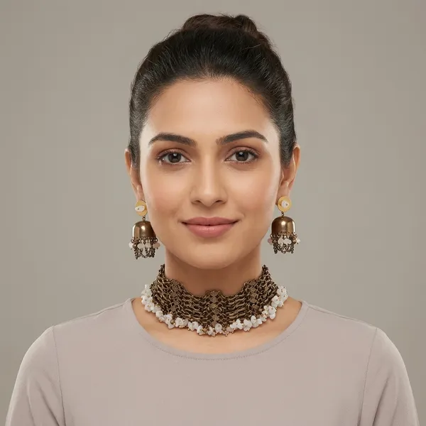 Naaz_White_Choker_Set_White