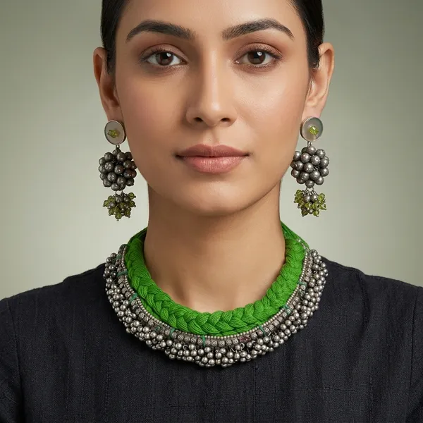 Green_Leher_Jhumki_Set_Green