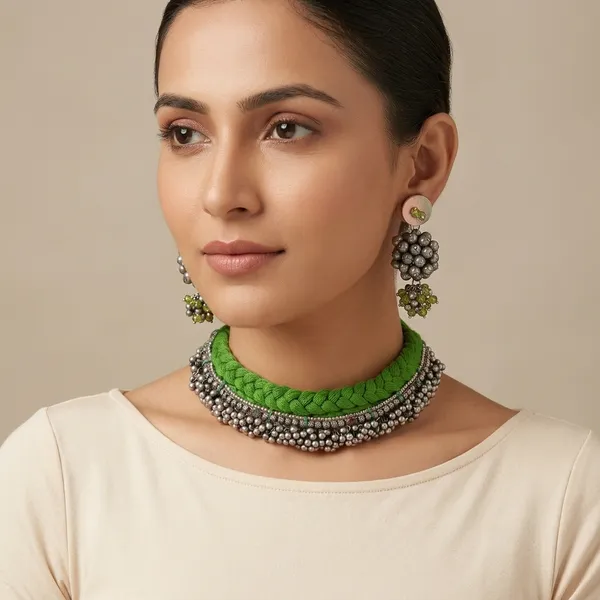 Green_Leher_Jhumki_Set_Green