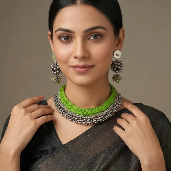 Red_Leher_Jhumki_Set_Combo_Green