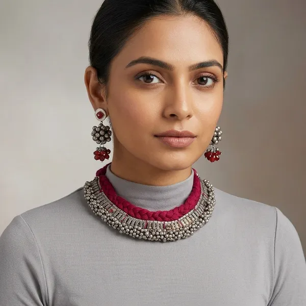 Red_Leher_Jhumki_Set_Combo_Red