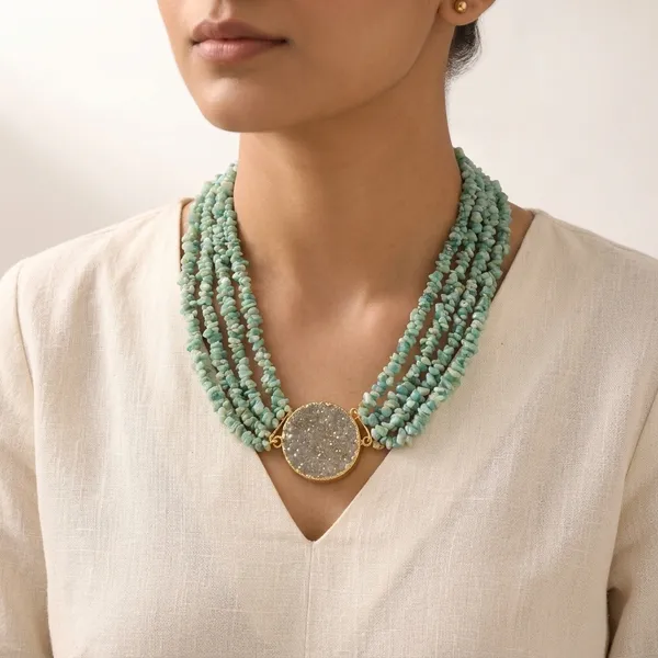 Shades_Of_Green_Choker_Style_Necklace