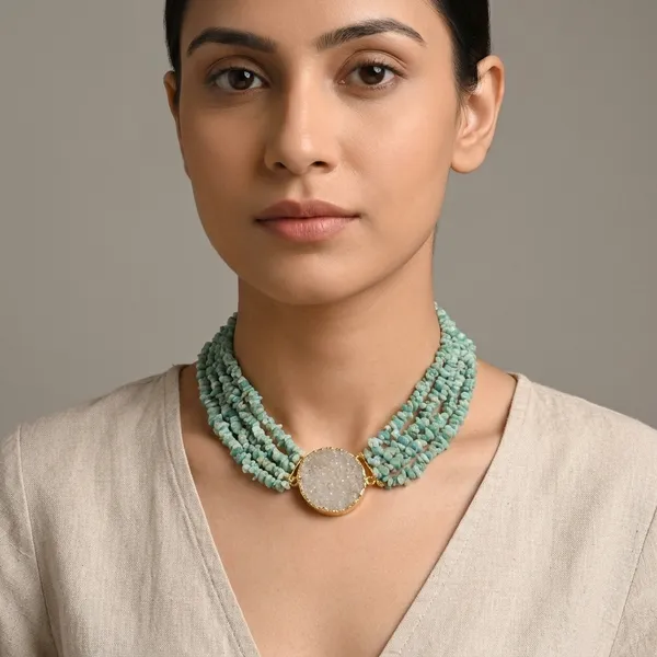 Shades_Of_Green_Choker_Style_Necklace