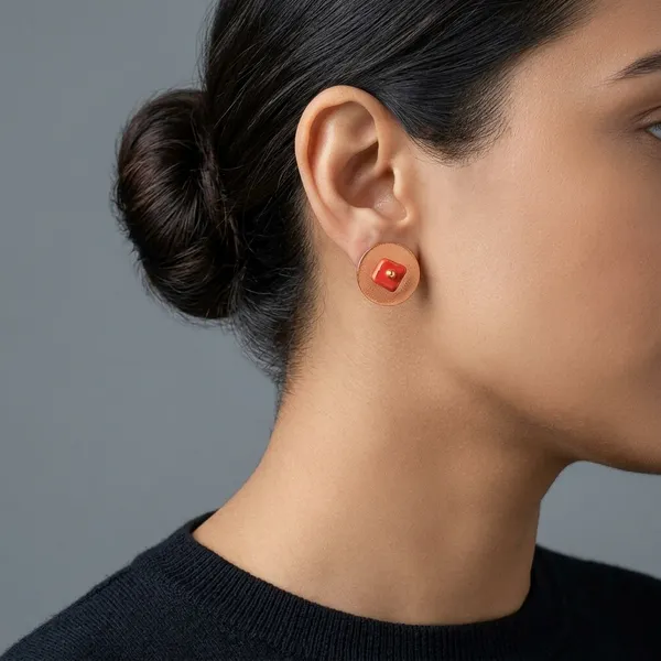 Atelier_Red_Fire_Disc_Studs_Red