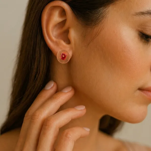Atelier_Lux_Green_Disc_Studs_Red