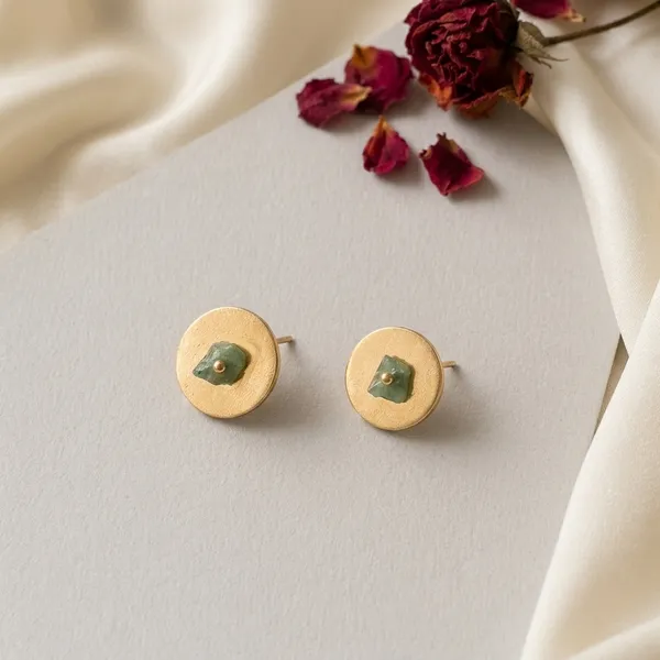 Lumi_Re_Blush_Green_Studs_Amazonite_Green