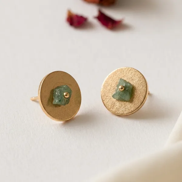 Lumi_Re_Blush_Green_Studs_Amazonite_Green