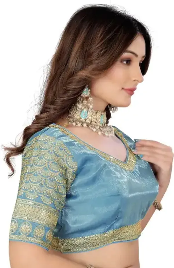 Sky_Blue_Silk_Embroidered_Blouse_For_Women