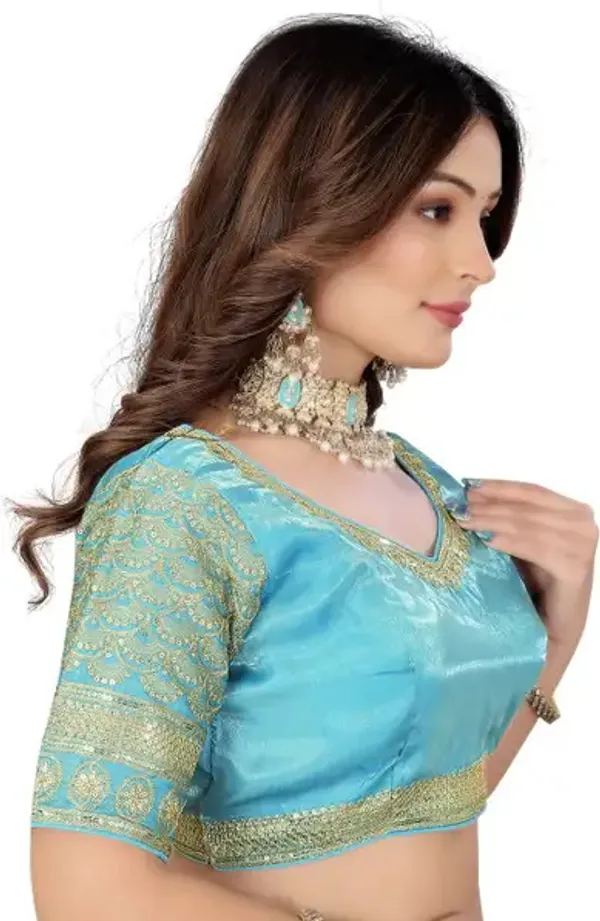Sky_Blue_Silk_Embroidered_Blouse_For_Women