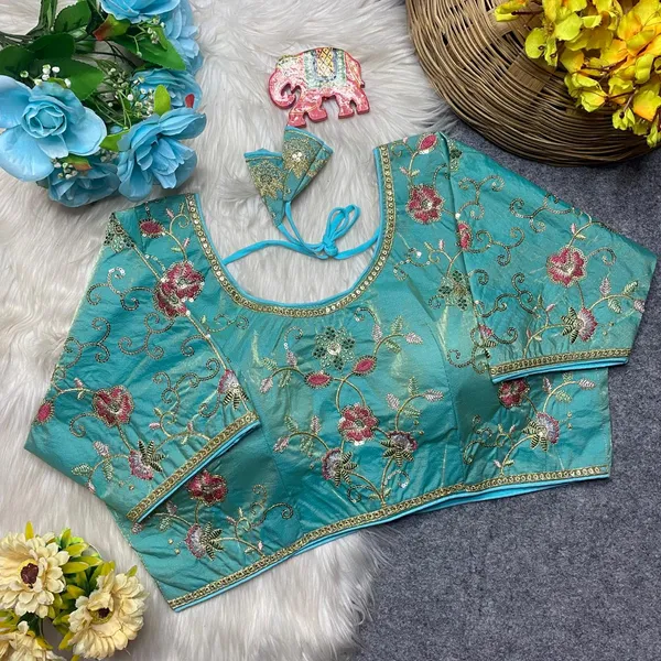 Sky_Blue_Silk_Embroidered_Blouse_For_Women