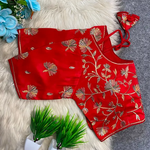 Red_Silk_Embroidered_Floral_Blouse_For_Women