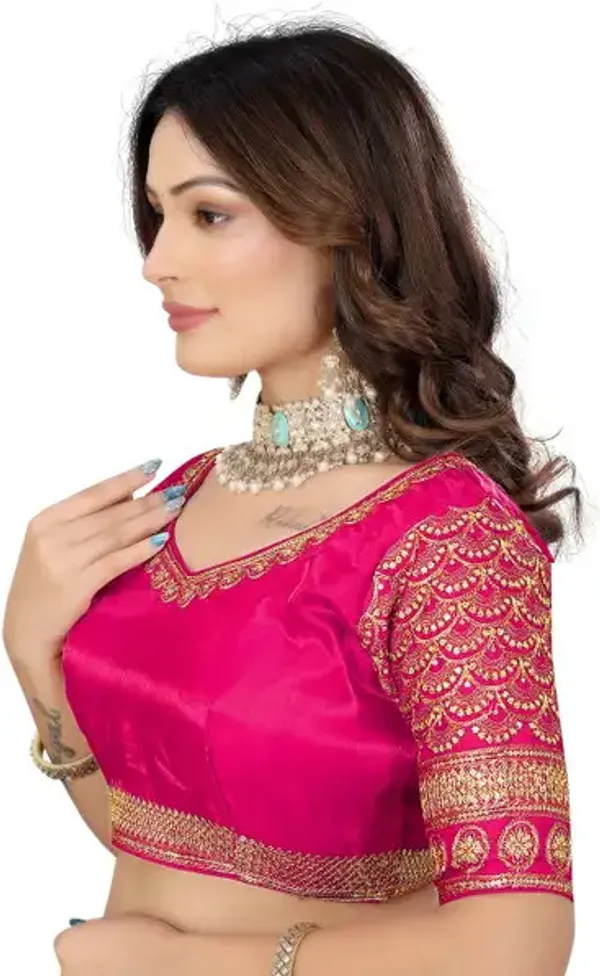 Pink_Silk_Embroidered_Zari_Work_Blouse_For_Women