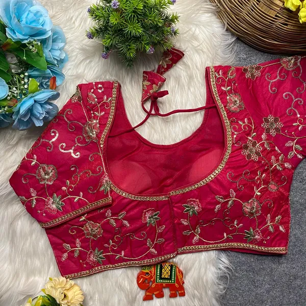 Rani_Pink_Silk_Embroidered_Blouse_For_Women
