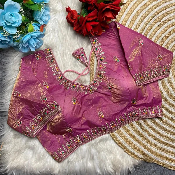Purple_Silk_Embroidered_Sequin_Work_Blouse_For_Women