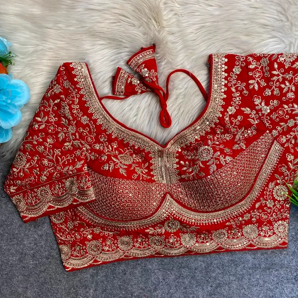 Red_Silk_Embroidered_Blouse_For_Women