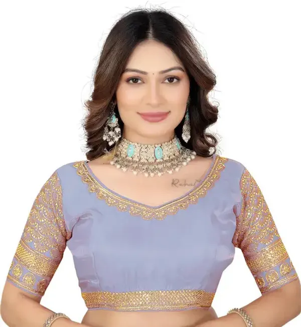 Lavender_Silk_Embroidered_Blouse_For_Women
