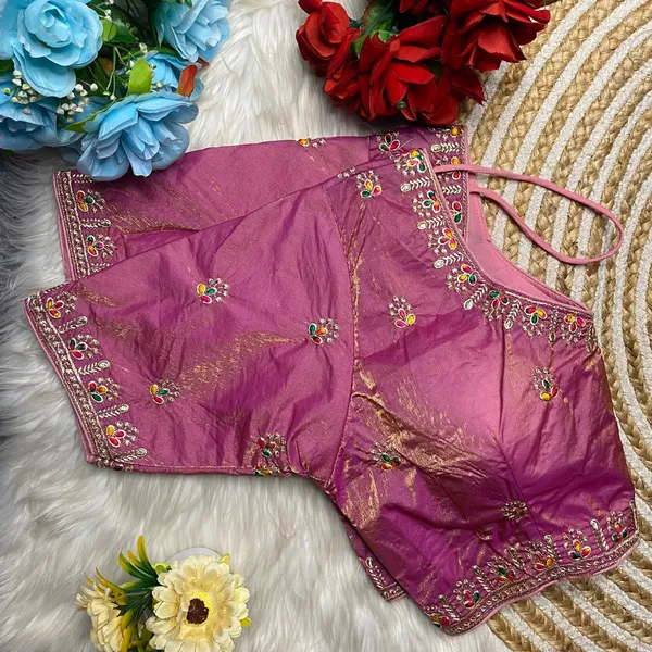 Purple_Silk_Embroidered_Sequin_Work_Blouse_For_Women