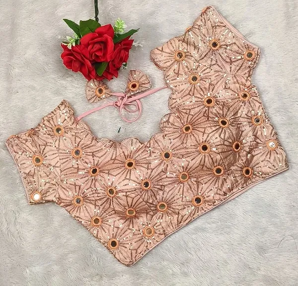 Pink_Fancy_Silk_Fashion_Neck_Blouse_For_Women