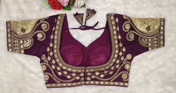 Purple_Silk_Sweetheart_Neck_Embroidered_Blouse_For_Women