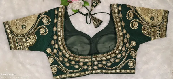 Green_Silk_Sweetheart_Neck_Embroidered_Blouse_For_Women