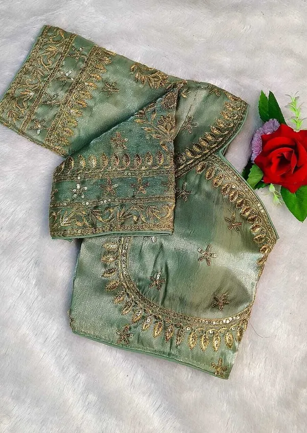 Light_Green_Silk_Sweetheart_Neck_Designer_Sequence_Embroidery_Blouse_For_Women