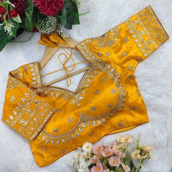 Yellow_Silk_Designer_Sequence_Embroidery_Work_Blouse_For_Women