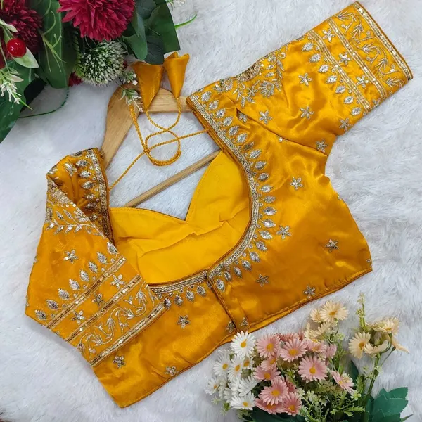 Yellow_Silk_Designer_Sequence_Embroidery_Work_Blouse_For_Women
