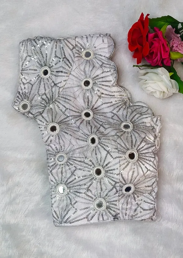 White_Fancy_Silk_Fashion_Neck_Blouse_For_Women
