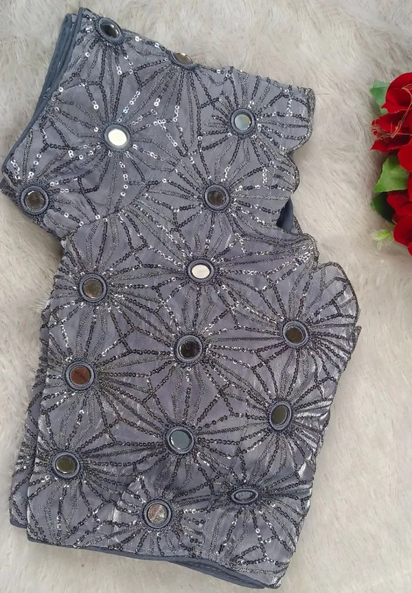 Grey_Fandy_Silk_Embroidered_Designer_Blouse_For_Women