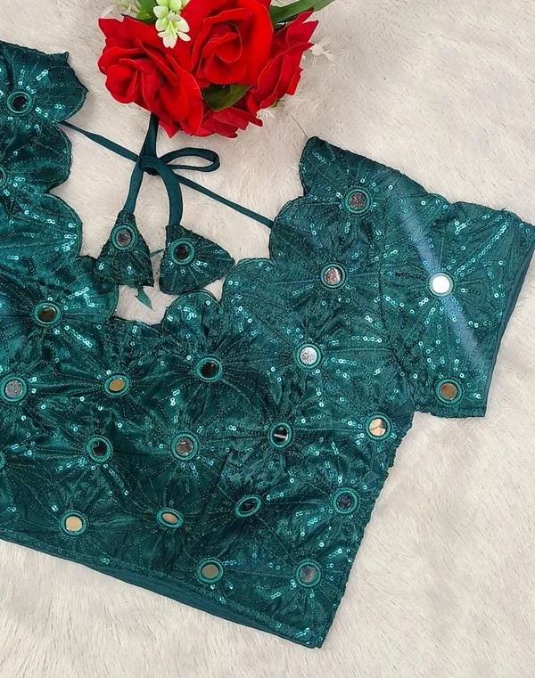 Dark_Blue_Silk_Sequin_Mirror_Work_Embroidered_Blouse_For_Women