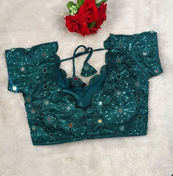 Dark_Blue_Silk_Sequin_Mirror_Work_Embroidered_Blouse_For_Women