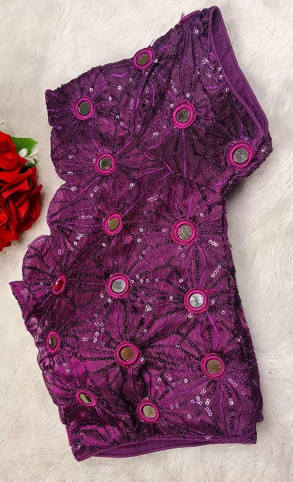 Purple_Fandy_Silk_Embroidered_Designer_Blouse_For_Women
