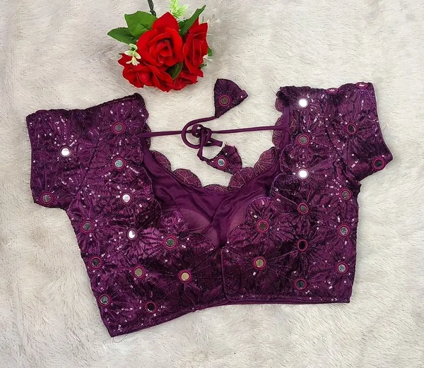 Purple_Fandy_Silk_Embroidered_Designer_Blouse_For_Women