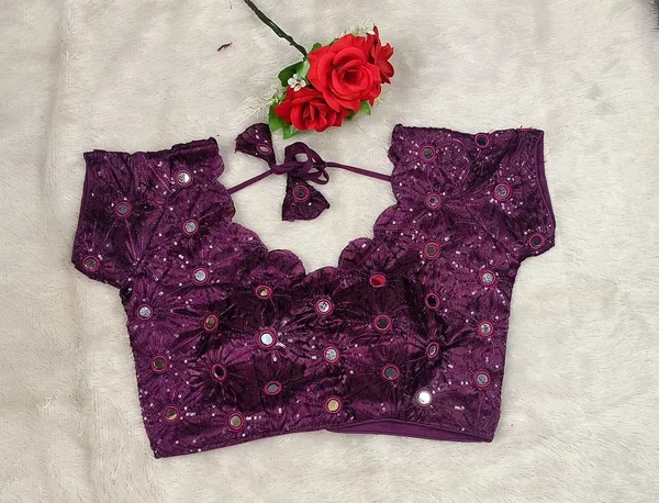 Purple_Fandy_Silk_Embroidered_Designer_Blouse_For_Women